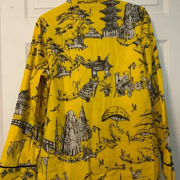 Katie K Yellow Parisian Pajama Set Intimates - Picture 3 of 15